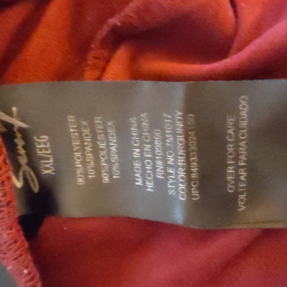 Seven7 faux suede burgundy color pull on legging size XXL - Picture 7 of 8